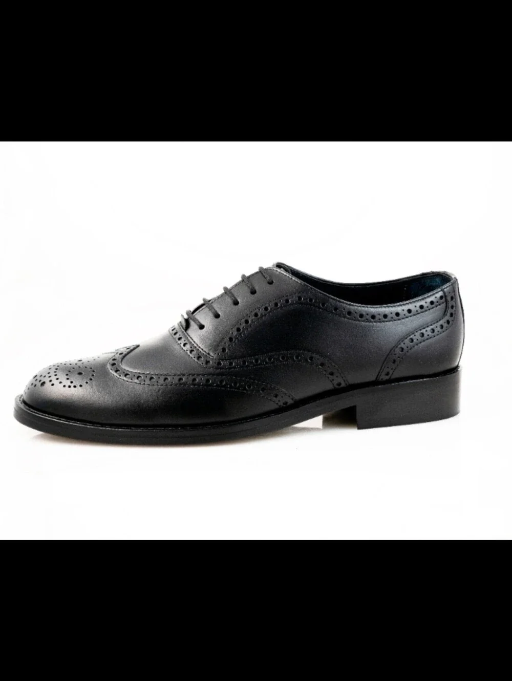🔥 NIB Baccus Shoemaker Black Leather Wingtip Oxford Shoes 🔥
